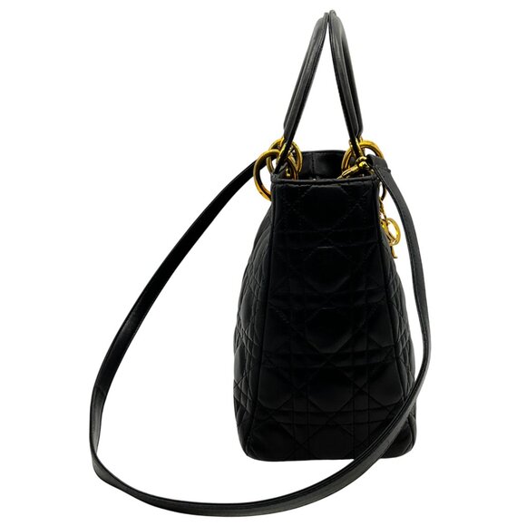 Christian Dior Vintage 1997 Black Cannage Medium Lady Dior Bag - Picture 2 of 11